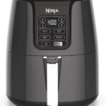 Ninja | Air Fryer | 4 QT Capacity | 4-in1 Roast, Crisp, Roast, Reheats, & Dehydrates | Dishwasher Safe Parts | Includes 20 Easy & Healthy Recipes | Compact | Grey | AF101