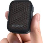 INSMY Wearable Bluetooth Speakers,IP67 Waterproof,Clip-On Portable Small Personal Speaker/Clean Sound/Stereo Pair/Wireless 5.4/ENC Built-in Mic/Lightweight for Golf Work Pool (Non-Magnetic) (Black)