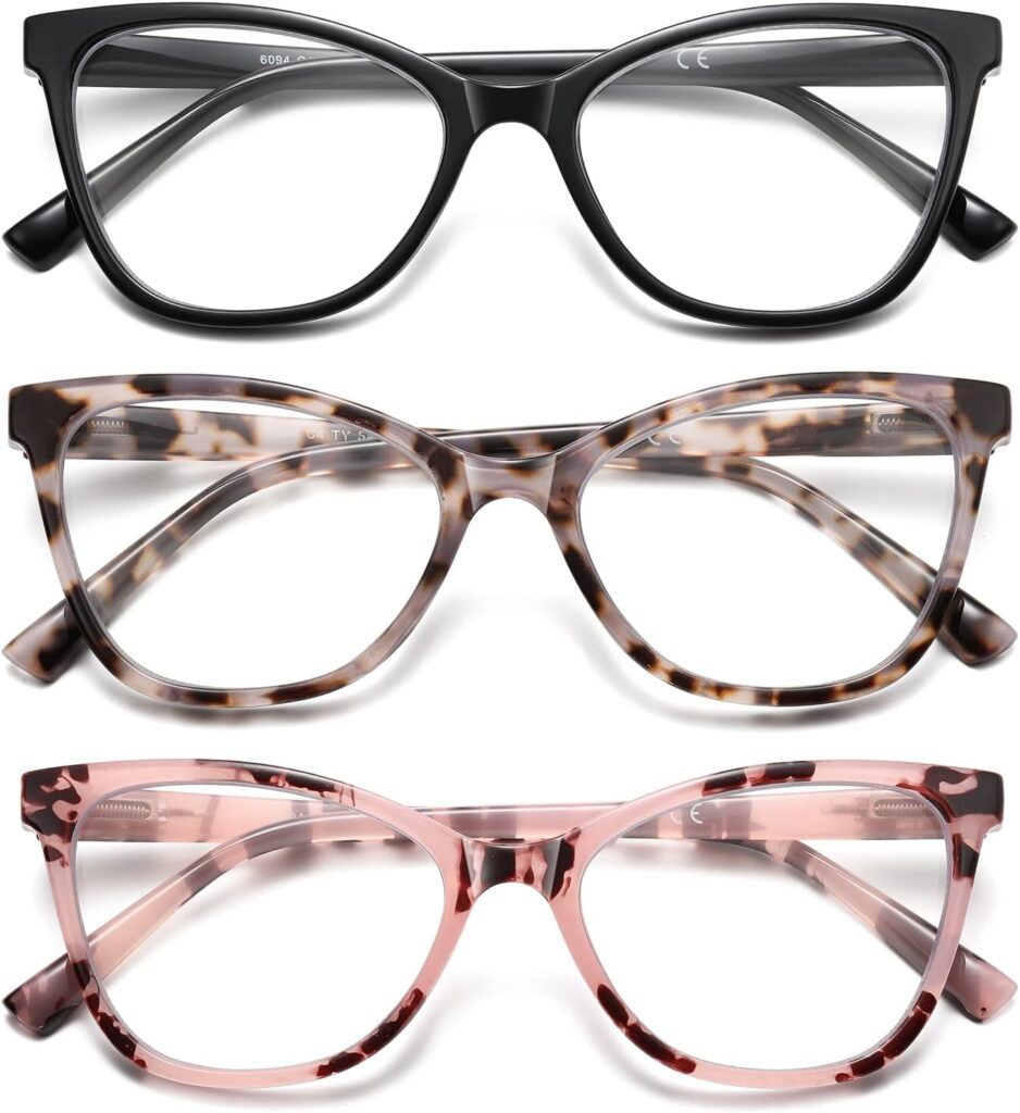 Reading Glasses Women Cat Eye Blue Light Computer Readers Stylish Spring Hinge Designer Fashion Cute Eyeglasses LK6094
