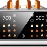 Digital Smart Toaster 4 Slice, Dual Touchscreen with Independent Control | Wide Slot for Bagel, Bread and More | 1800W, 6 Browning Levels, Defrost, Reheat, Single-Slice Function | Stainless Steel