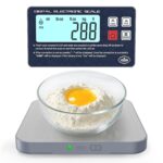 AWLKIM® Digital Kitchen Food Scale -Detachable Display Electronic Weight Scale for Baking, Bread Making & Coffee Brewing, 304 Stainless Steel Platform, Backlit LCD, Count Mode, Wall-Mount & Tilt Stand