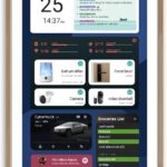 ApoloSign 21.5-inch Digital Calendar: Dual Mode Calendar with Google Play & Multi-calendar Sync, Electronic Planner & Chore Chart, Smart Touchscreen, Interactive Display for Family Schedules (Teak, 21.5″)