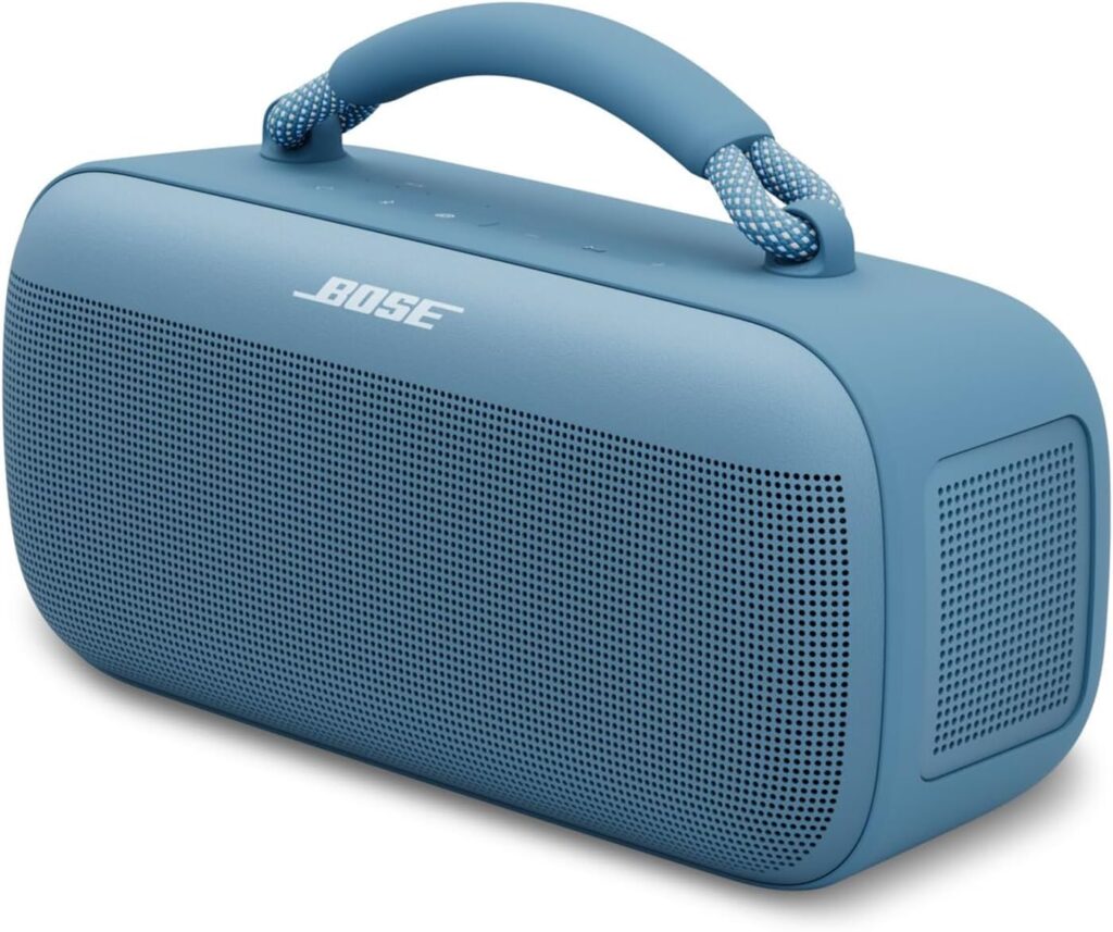 Bose SoundLink Max Portable Speaker, Large IP67 Waterproof Bluetooth Speaker, Up to 20 Hours of Playtime, USB-C, Built-in 3.5mm AUX Input, Blue Dusk