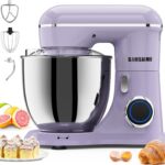 3-IN-1 Electric Stand Mixer, 660W 10-Speed With Pulse Button, Attachments include 6.5QT Bowl, Dough Hook, Beater, Whisk for Most Home Cooks, Vine Purple