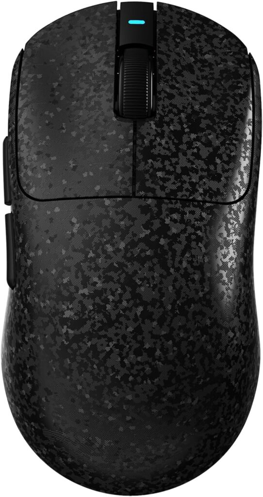 Ajazz AJ199 Wireless Gaming Mouse Ultra-Lightweight 55g Tri-Mode Connection 24000 DPI PAW3311 Sensor Carbon Fiber Shell 500mAh Battery 1K Polling Rate Durable & Anti-Slip Design Black