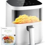 Air Fryer, Beelicious 8-in-1 Smart Compact 4QT Air Fryers, with Viewing Window, Shake Reminder, 450°F Digital Airfryer with Flavor-Lock Tech, Dishwasher-Safe & Nonstick, Fit for 1-3 People, White