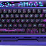X LEOBOG AMG65 Wireless Mechanical Keyboard, Dot Matrix LED Screen&TFT Screen, 65% Hot-swappable Custom Keyboard, 8000mAh Battery, PBT Keycaps, Pre-lubed Linear Switches, RGB Backlit Gaming Keyboards