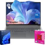 Lenovo 2025 IdeaPad Slim Business AI-Powered Laptop, 16″ WUXGA Touchscreen, Intel Core 7 240H, 16GB DDR5 RAM, 1TB SSD, Copilot, Webcam, Backlit, Wi-Fi 6, W11P, Bundle with ADATA 512GB External SSD
