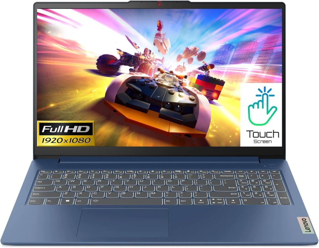 Lenovo Idea Pad 3 Touch Laptop in Blue AMD Ryzen 7 8-core up to 4.6Ghz 15.6in FHD 16GB RAM 512GB SSD Win 11 (15A – Renewed)