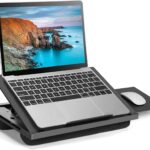 Adjustable Lap Desk – with 6 Adjustable Angles, Detachable Mouse Pad, & Dual Cushions Laptop Stand for Car Laptop Desk, Work Table, Lap Writing Board & Drawing Desk on Sofa or Bed by HUANUO