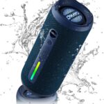OHAYO Portable Bluetooth Speaker, IPX7 Waterproof Wireless Speaker with 24W Stereo Sound, Active Extra Bass, Bluetooth 5.3, RGB Lights, Dual Pairing, Up to 30H Playtime for Home, Outdoor, Party