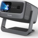 [2000 ANSI/ Official-NetfIix/360°Stand] Outdoor Projector with WiFi and Bluetooth, Auto Focus, Auto Keystone 4K Projector Native 1080P Support 36W DoIby Audio Smart Proyector