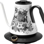 Cocinare FLOW M9 Gooseneck Electric Kettle with Precise ±1℉ Temperature Control for Pour-over Coffee and Tea, Stainless Steel Interior, Quick Heating Electric Kettle for Boiling Water (Blossom)