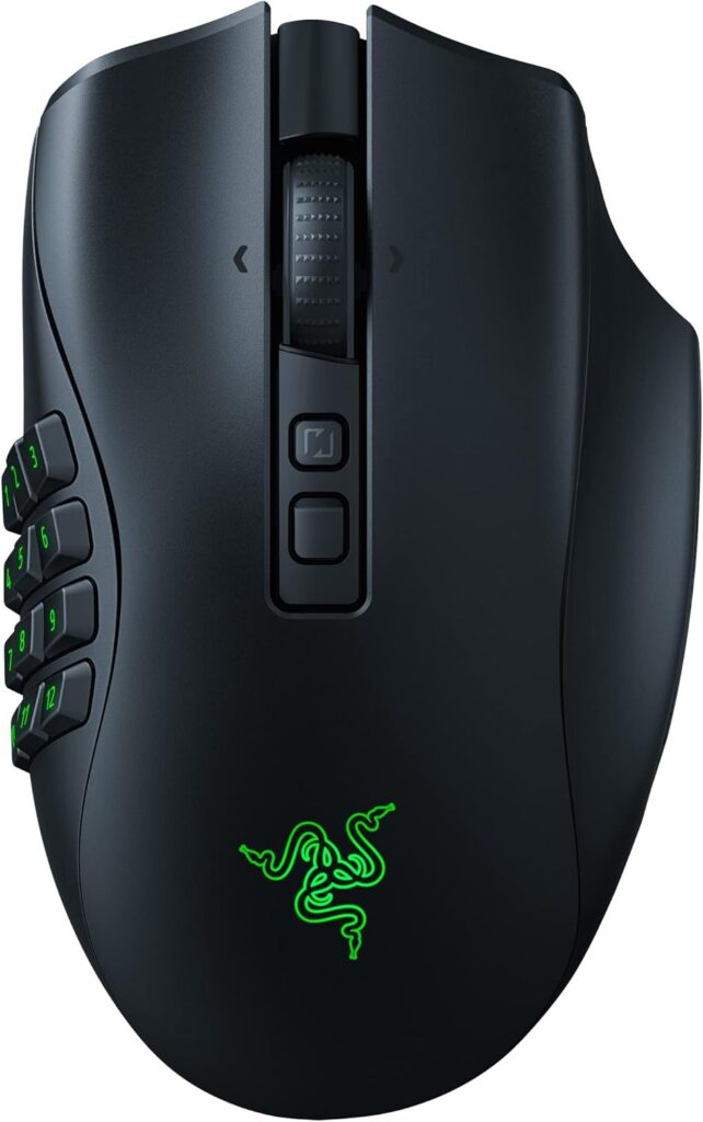 Razer Naga V2 Pro Wireless Gaming Mouse: Interchangeable Side Plate w/ 2, 6, 12 Button Configurations – Focus+ 20K DPI Optical Sensor – Fastest Gaming Mouse Switch – Chroma RGB Lighting (Renewed)