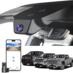 Front 4K & Rear 1080P Dash Cam Custom fit for GMC Sierra 1500 2022-2025 HD 2024 2025 Pro SLE Elevation SLT AT4X Denali Ultimate (Model C), Integrated OEM Look, UHD 2160P Video, 128GB Card