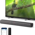 PHILIPS B5109 Sound Bar for TV, 2.0 Channel Sound,DTS Virtual:X,Dolby Digital Plus,BT LE Audio,EQ Effects,Night Mode,Easy Setup, EasyLINK,Roku TV Ready,Remote/APP Control,Darkgrey