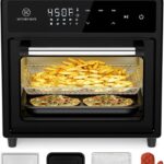 Kitchen Elite Air Fryer Toaster Oven Combo, 12.6 QT Stainless Steel Airfryer 10 in 1, Convection Oven Countertop 450°F, Non-Toxic for Bake, Roast, Reheat, Broiler, Dehydrate with Digital Touch Screen
