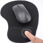 Ergonomic Mouse Pad with Wrist Rest, Gel Wrist Support Mousepad, Pain Relief Laptop Computer Mouse Pad, Non-Slip Mouse Pads for Office & Home (Black)