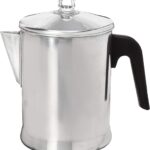 Primula Today Aluminum Stove Top Percolator Maker Durable, Brew Coffee On Stovetop, 9 Cup, Silver
