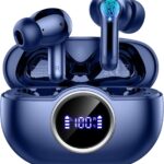 Wireless Earbuds, 2025 Bluetooth 5.4 Headphone 3D Stereo Bass Ear Bud, 4 ENC Noise Cancelling Mic, 40+Hrs USB-C in-Ear Earphone, IP-X7 Waterproof Headset Sport Workout Gym for Laptop Pad Android iOS