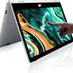Windows Laptop, 2 in 1 with Touchscreen,11.6 inch FHD Windows 11 Laptops Computer,4GB RAM,256GB SSD Storage,360 Degree Convertible Tablet Intel Celeron J4125 Processor,Webcam,WiFi,Type-C,Silver