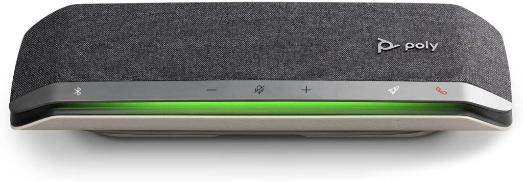 Poly Sync 40 Smart Speakerphone (Plantronics) – Flexible Workspaces – Connect to PC/Mac via USB-A or USB-C and Smartphones via Bluetooth – Works with Teams, Zoom – Amazon Exclusive