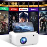 Mini Projector with WiFi and Bluetooth – 2025 Upgraded, 1080p Video Supported, 13000L, HiFi Speaker, Long-Life Lamp, Multi-Device Compatible – Create Your Portable Home Cinema for Bedroom