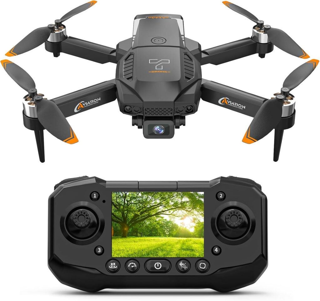 F205 Drone with 2.4″ Screen, Brushless Motor FPV Drone with Camera for Adult, Auto-Hover, Gesture Control, 8GB SD Card with Card Reader, One-Key Start for Beginner