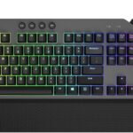 Lenovo GY40T26478 Legion K500 RGB Mechanical Gaming Keyboard, 3 ZONE Full-size Keyboard, 7 user Programmable Hot Keys; 16.8 Million Colors, 50 Million-Click Red Mechanical Keys, Detachable Palm Rest