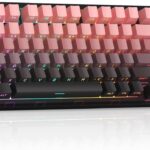 MageGee LIGHT100 Wireless Creamy Keyboard, Gasket Structure Hot Swappable, 2.4G/USB-C/BT5.0 RGB Backlit Mechanical Gaming Keyboard for Win/Mac/PC, 8000mAh Battery, Side Printed PBT Keycap, Pink