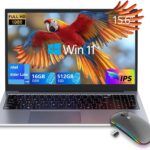 ZOLWAYTAC Laptop Gaming,Gaming laptops,16GB DDR4 512GB SSD,with N100 Processor(UP to 3.4Ghz,4C/4T),15.6″ FHD 1920 * 1080P,Full Metal Housing,WiFi,BT,USB3.2,Type C Charging,180°Open Angle,Metallic Grey