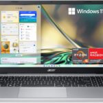 Acer Aspire 3 A315-24P-R2SC Slim Laptop | 15.6″ Full HD IPS Display | AMD Ryzen 5 7520U Quad-Core Processor | AMD Radeon Graphics | 8GB LPDDR5 | 256GB NVMe SSD | Wi-Fi 5 | Windows 11 Home