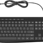 Wired Keyboard,Quiet Keyboard, Multimedia USB Computer Keyboard, Silent Keyboardwith Low Profile Chiclet Keys,Large Number Pad,Spill-Resistant,Anti-Wear Letters,Full Size for Laptop,Desktop
