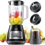 GDOR Blenders for Smoothies, 52 Oz Glass Jar Smoothie Blender, Countertop Blender & Grinder Combo, 9 Functions with 5 Speeds for Milkshakes, Puree, Crush Ice, and Chop, Max 700W
