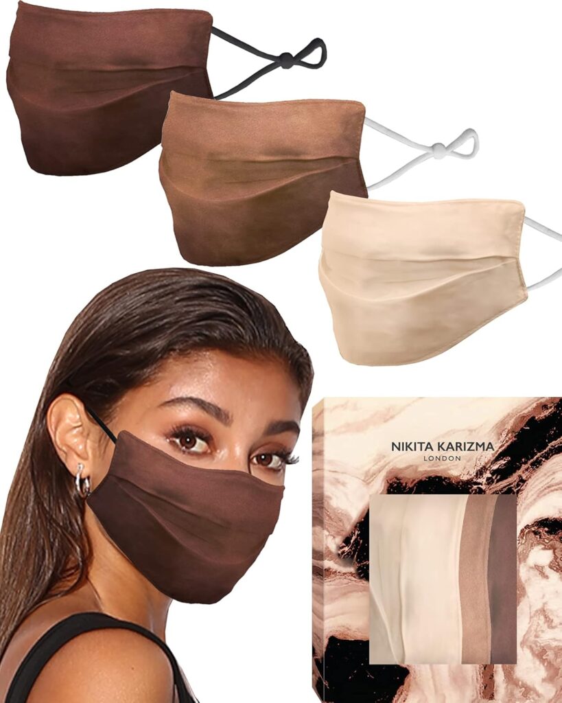 KARIZMA Beverly Hills Silk Face Mask Collection Pack. Fashionable Designer Face Mask for Women. Real Mulberry Silk Masks