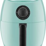 Elite Gourmet EAF0201BLX Personal Compact Space Saving Electric Hot Air Fryer Oil-Less Healthy Cooker, Timer & Temperature Controls, 1000W, 2.1 Quart, Mint