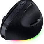 Razer Pro Click V2 Vertical Wireless Mouse: 6 Button Ergonomic Design – One Click AI Prompt – Supports Windows & Mac – Multi Device Connectivity via 2.4GHz, Bluetooth, or USB C Wired Mode – Chroma RGB