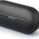 SOWO Portable Wireless Speaker with Bluetooth, Enhanced Immersive Bass, Partyboom Technology, 40W Loud Clear Stereo Sound, IP67 Waterproof, 16H Playtime for Outdoor, Camping and Travel – Deep Black