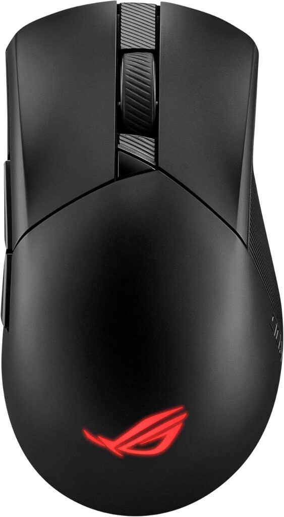 ASUS ROG Gladius III Wireless Aimpoint Gaming Mouse – Right-Handed Ergonomic, 79g, Tri-Mode Connectivity, 36K DPI, up to 119Hr Battery, Hot-Swappable Switches, PC/Mac Support – Black