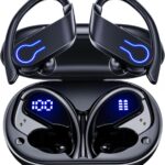 CoolJumper Wireless Bluetooth Earbuds 120H Playtime Bluetooth 5.3 Ear Buds for Sports, Hi-fi Stereo Earphones with LED Display Charging Case, Headphones for Running/Workout Audifonos inalambricos