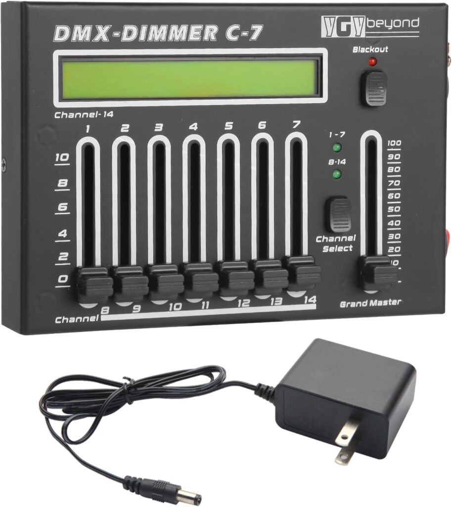 DMX Controller,DMX-DIMMER C-7 Channel DMX512 Controller Stage Lighting Equipment & Accessorie For Dj, Ktv, Large Concert, Holiday Party And Fashion Show DMX Light Controller