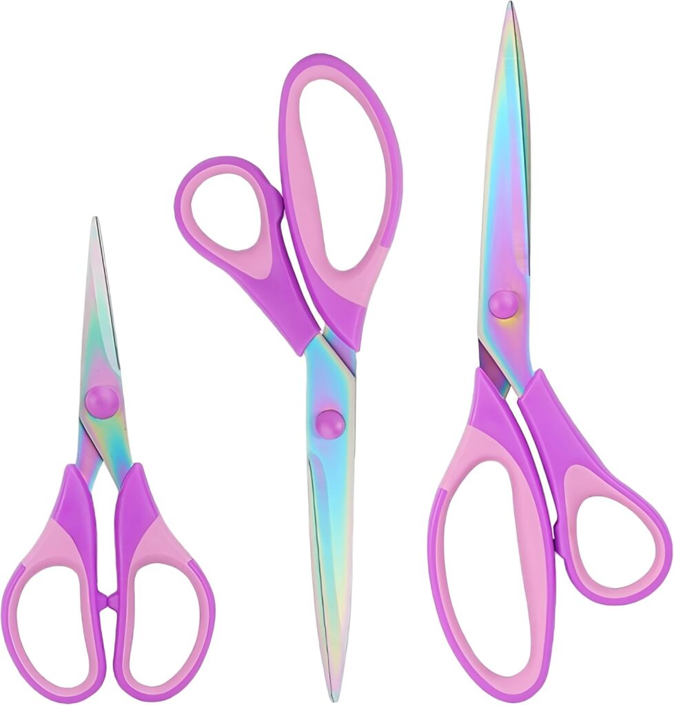 Luxury Fabric Scissors Set of 3 Pack – Precision Ergonomic Shears for Fashion Designers & Embroidery