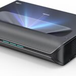 NexiGo Aurora Pro, Ultra Short Throw 4K Tri-Color Laser Projector, 2400 Lumens, Screen Adoption, Dynamic Laser Dimming, Dolby Vision & Atoms, HDR10, HLG, Active 3D, 60W Speakers, UST Laser TV, PJ92