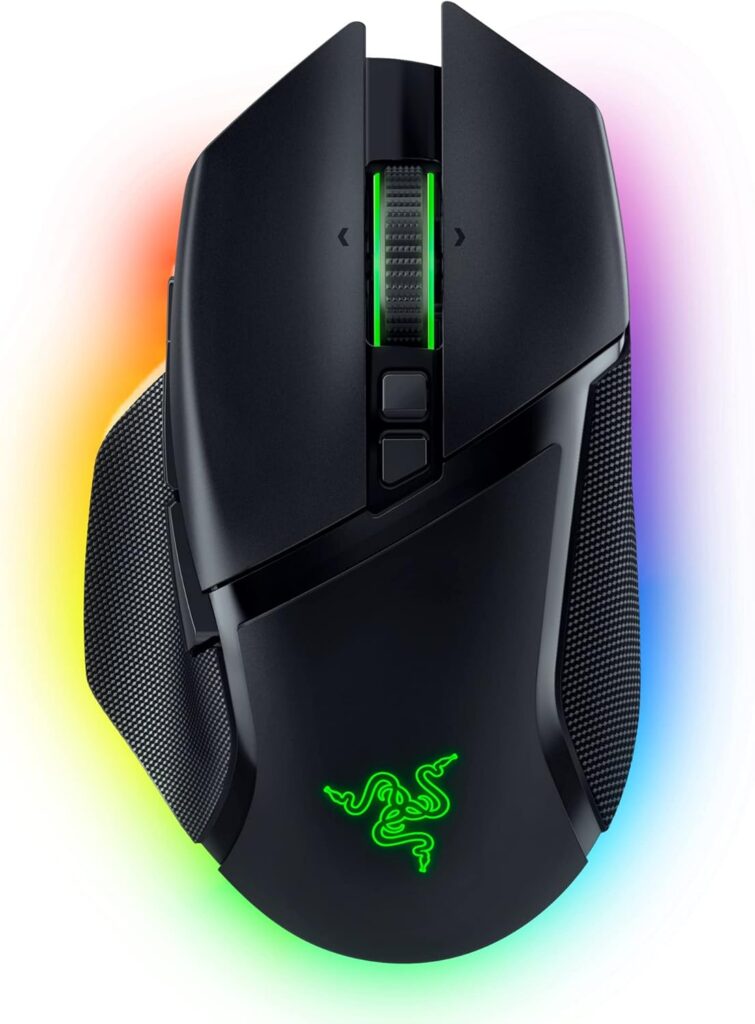 Razer Basilisk V3 Pro Wireless Gaming Mouse: HyperScroll Tilt Wheel – 30K DPI Optical Sensor – Gen-3 Optical Switches – 13-Zone Chroma RGB – 13 Programmable Controls – 3 Connection Modes – Black