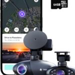 Nexar Pro GPS Dash Cam System – Dual Dashcam Front and Interior Dash Camera for Cars with 64GB SD Card Unlimited Cloud Storage 24/7 Parking Mode Night Vision and 1-Year Nexar Classic App Subscription