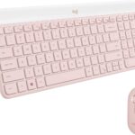 Logitech MK470 Slim Wireless Keyboard and Mouse Combo – Modern Compact Layout, Ultra Quiet, 2.4 GHz USB Receiver, Plug n’ Play Connectivity, Compatible with Windows – Rose
