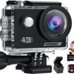Action Camera 4K30FPS with 64G SD Card 131FT UnderwaterCamera,20MP Sports Camera 170° Waterproof Camera with WiFi,Remote Control,Mounting Kit