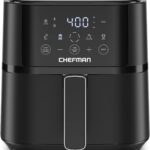 Chefman Air Fryer – 4 QT Compact Airfryer for Quick & Easy Meals in Minutes, Features Hi-Fry Technology for Extra Crisp, Touchscreen Controls with 4 Presets, Nonstick & Dishwasher Safe Basket – Black