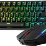 Redragon S136 Gaming Keyboard & Mouse Combo, 75% K628 Tri-Mode Wireless RGB Mechanical Keyboard and 7200 DPI Wireless Gaming Mouse Bundle, Convenient Shared Dongle