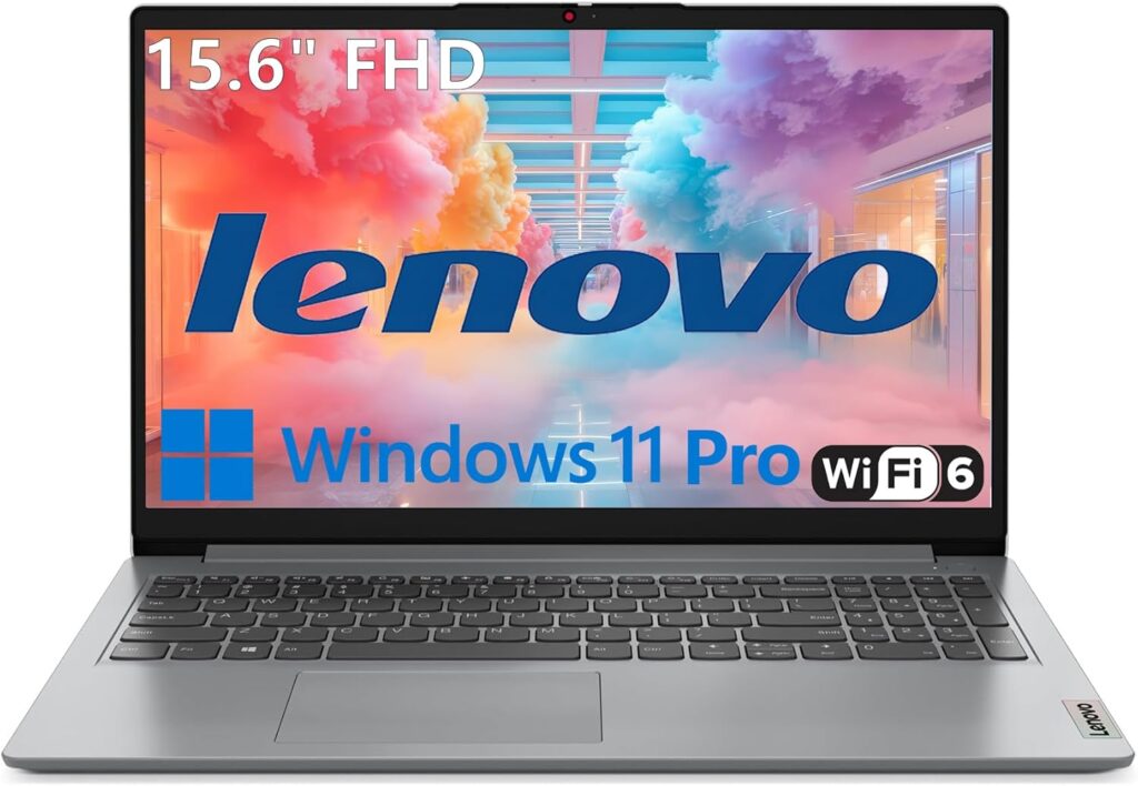Lenovo Laptop Computers for Home Business Student Study, 15.6″ FHD, Intel Processor, 16GB DDR4 RAM, 1TB PCIe SSD, WiFi 6, Bluetooth 5.2, Type-C, Webcam, Numeric Keypad, Cloud Grey, Windows 11 Pro